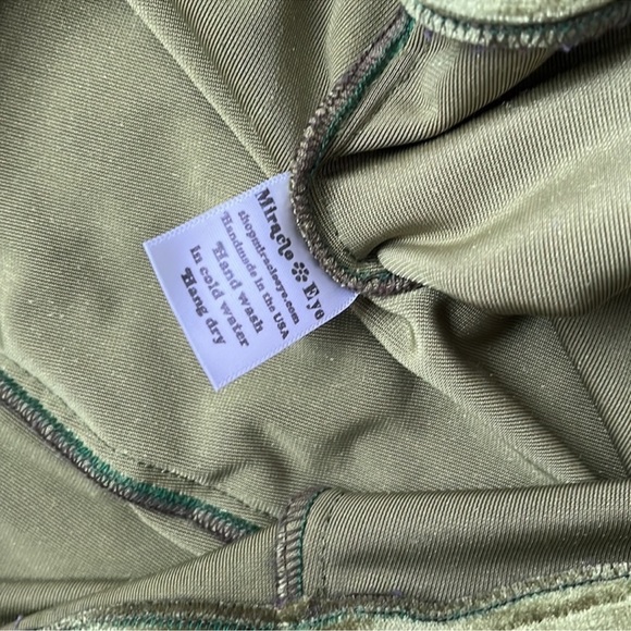 Miracle Eye Green Velvet Bell Bottom Flares - Picture 3 of 4